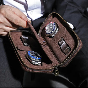 Étui de voyage en cuir personnalisable pour montres