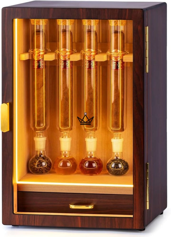 Cave Infuseur à Cigare Vitrine LED Cèdre 4 Tubes - INFUSIO SANCTUAIRE