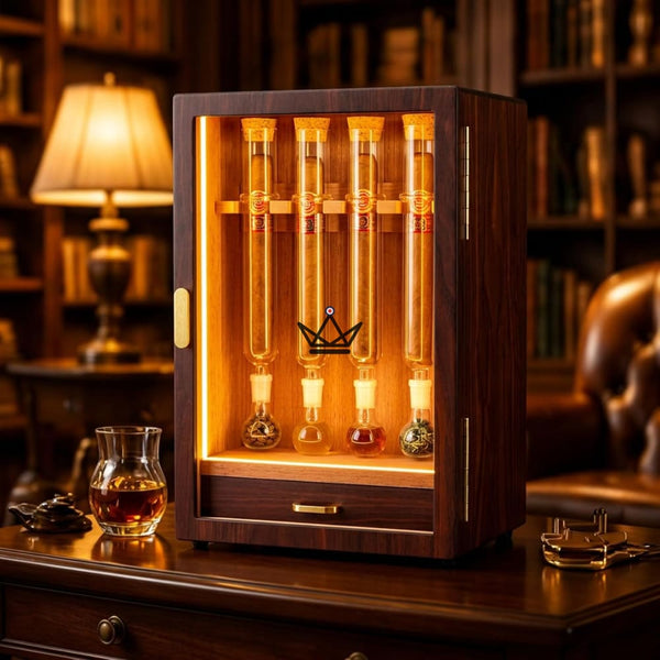 Cave Infuseur à Cigare Vitrine LED Cèdre 4 Tubes - INFUSIO SANCTUAIRE