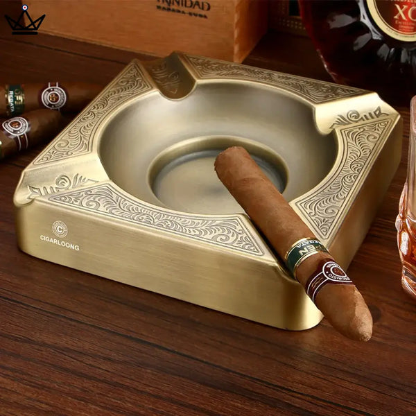 Zigarrenaschenbecher mit vier Fächern – Titanium Edition