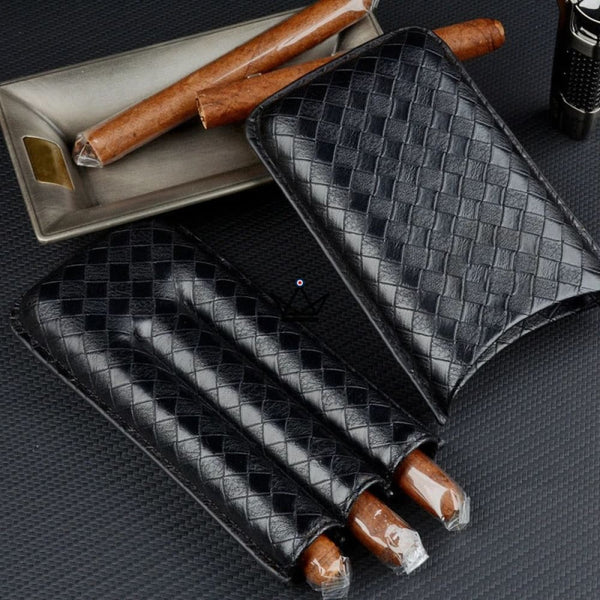 Etui à cigare de voyage cuir COHIBA - GRID -  - Etui à cigare - Cadeau, Noël, Anniversaire, Original - Atelier Atypique