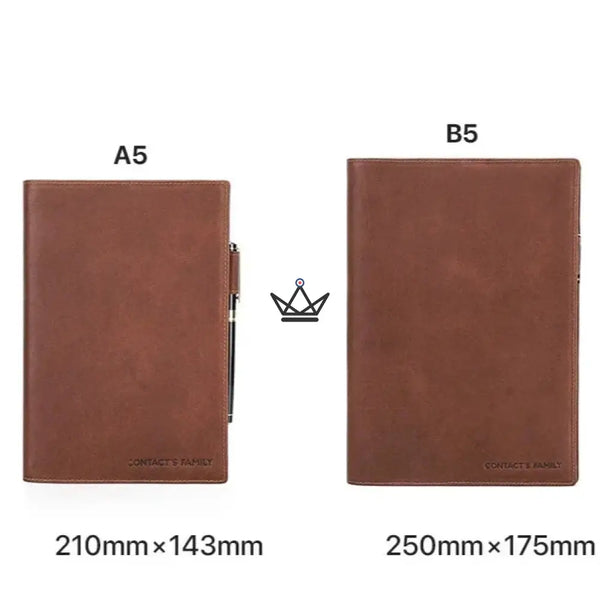 Customizable Leather Notebook Cover - Timeless Traveler