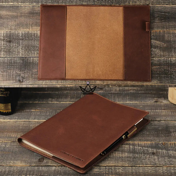 Customizable Leather Notebook Cover - Timeless Traveler