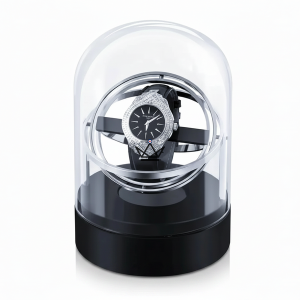Horlogewinder voor 1 horloge onder stolp met gyroscopische ringen - ASTROLABE