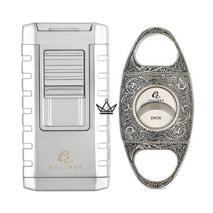 Pack Prestige Héritage Edition — Briquet Triple Torche Flamme Bleue & Guillotine Double Lame 24 mm | Argent Éternel · Or Vintage · Gris Original · Coffret Collection Inclus - ["cadeau-entreprise","cadeau-fete-des-peres","cadeau-noel","maj-filtre"] - Briquet - Cadeau, Noël, Anniversaire, Original, Fête des pères, fête des mères - Atelier Atypique