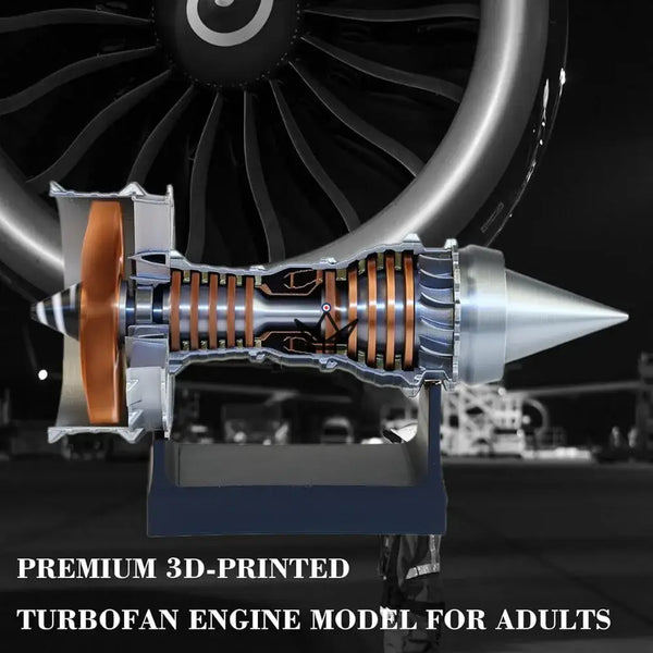 Doorsnede-model van een turbofan-vliegtuigmotor, 3D-kit - AEROS