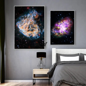 Affiche nébuleuse et galaxie sur toile, 17 visuels - NEBULA - ["maj-filtre","Objets Scientifiques"] - Objets Scientifiques - Cadeau, Noël, Anniversaire, Original, Fête des pères, fête des mères - Atelier Atypique