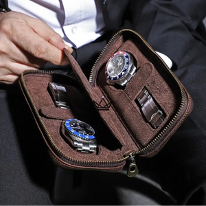Étui de Voyage en Cuir pour Montres personnalisable – Voyager Keeper - [] - etui montre personnalisable - Cadeau, Noël, Anniversaire, Original, Fête des pères, fête des mères - Atelier Atypique
