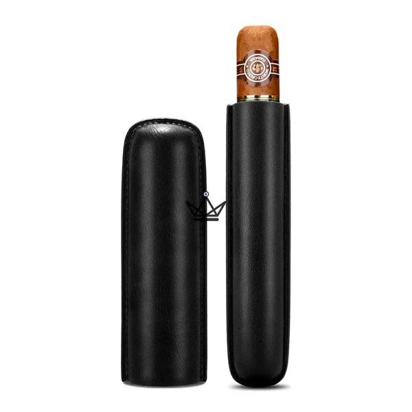 Étui à cigare individuel en cuir de vachette télescopique - SOLITAIRE - ["maj-desc","maj-filtre"] - etui cigare - Cadeau, Noël, Anniversaire, Original, Fête des pères, fête des mères - Atelier Atypique