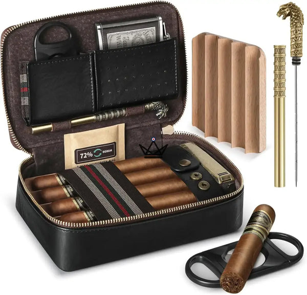 Travel cigar humidor and accessories - Magyars Wood