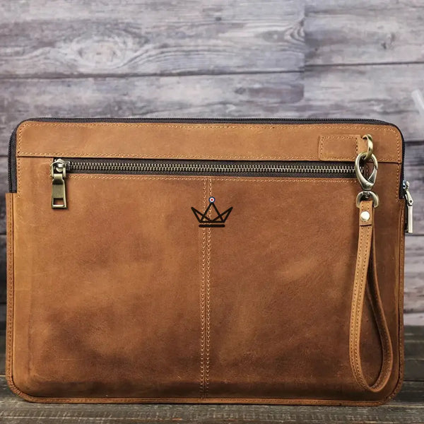 Housse en cuir personnalisable pour MacBook AIR & PRO - Voyageur Centurion