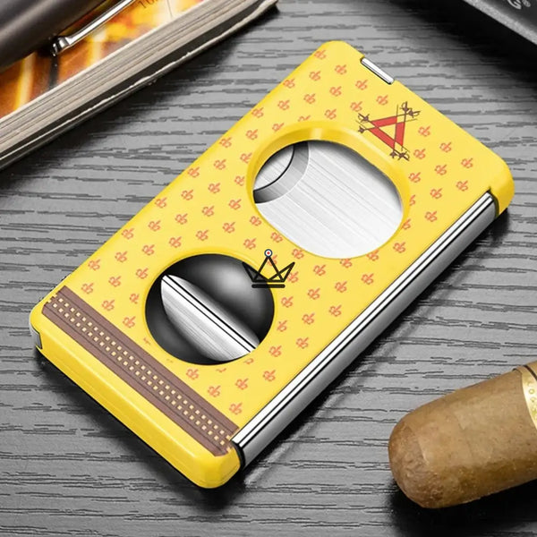 Coupe-Cigare Elite Slice — 3 Coupes en 1 (Droite, V, Poinçon), Acier Inoxydable & Résine Premium, 6 Finitions, Coffret Cadeau Inclus