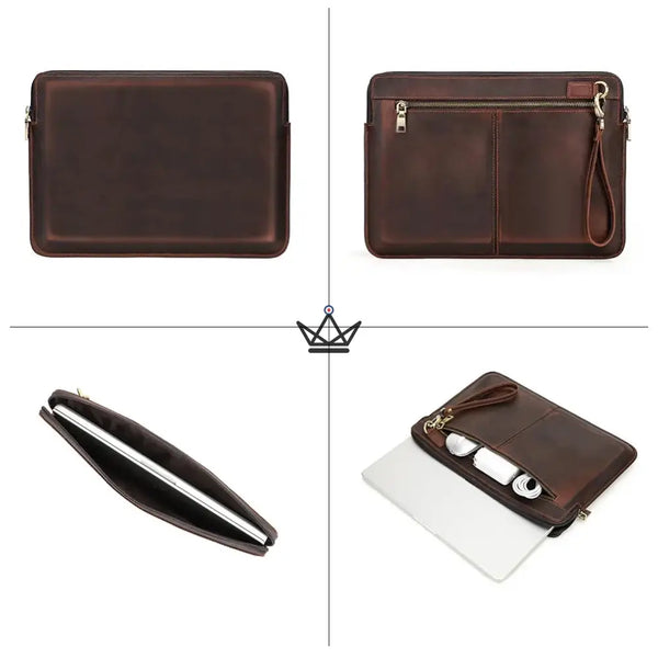 Housse en cuir personnalisable pour MacBook AIR & PRO - Voyageur Centurion