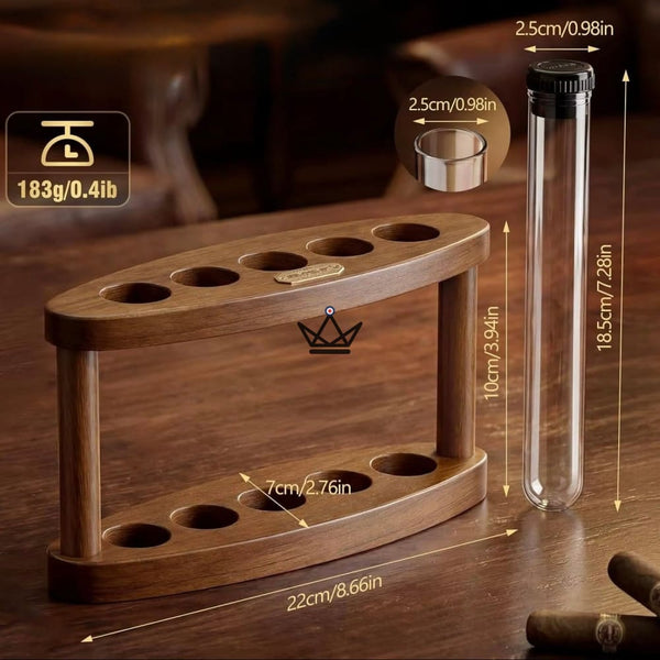 Cave à Cigares de Bureau Quintet Bois Acacia — 5 Tubes