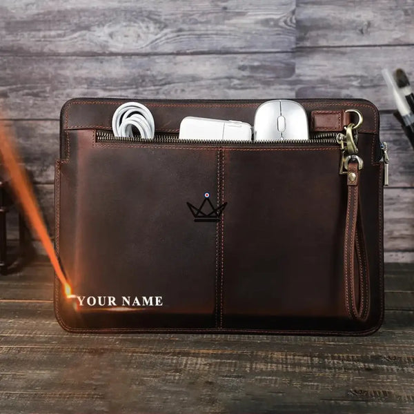 Housse en cuir personnalisable pour MacBook AIR & PRO - Voyageur Centurion