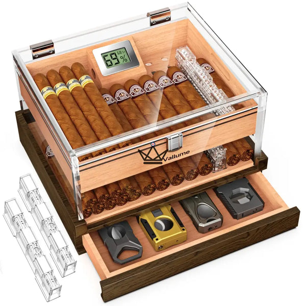 Aerion Vault Luxury Cigar Humidor – Elegance and Transparency