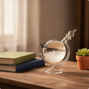 Baromètre à cristaux globe en verre storm glass - AURORE - ["maj-filtre","Objets Scientifiques"] - Objets Scientifiques - Cadeau, Noël, Anniversaire, Original, Fête des pères, fête des mères - Atelier Atypique