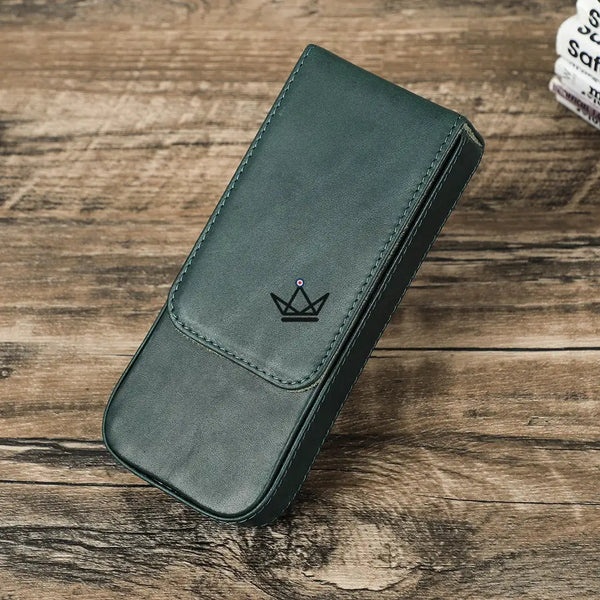 CONTACTS FAMILY Genuine Leather 3 Slots Pen Case With Removable Pen Tray Holder Pencil Case Men Woman Girls Office School Pouch - ["maj-filtre"] -  - Cadeau, Noël, Anniversaire, Original, Fête des pères, fête des mères - Atelier Atypique