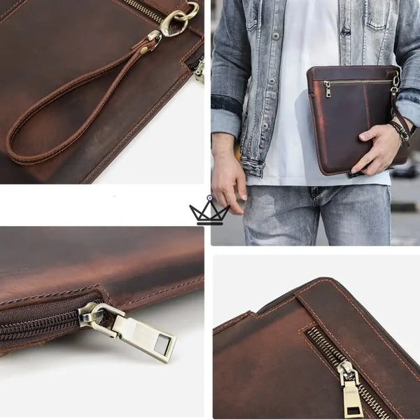 Housse en cuir personnalisable pour MacBook AIR & PRO - Voyageur Centurion