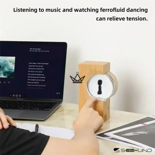 Ferrofluid-speaker die danst op het ritme van de muziek - ONDA
