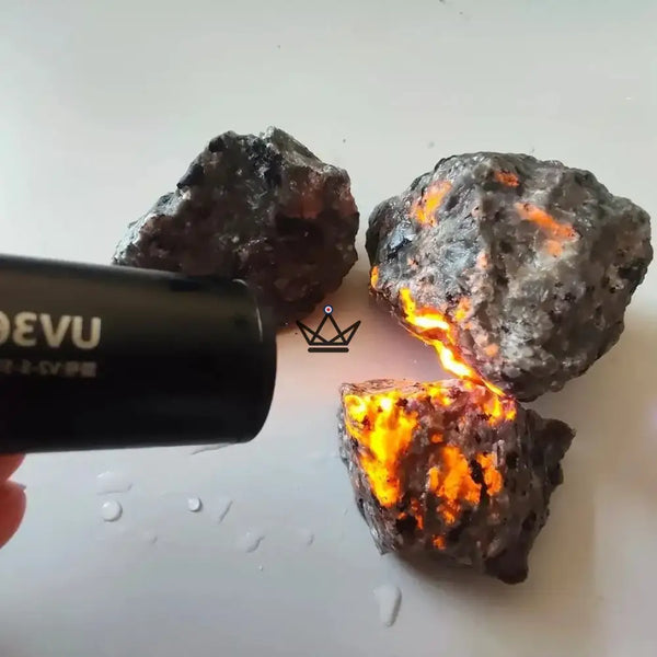 Yooperlite brute fluorescente, pierre qui s'illumine sous UV - LUCIOLE - ["maj-desc","maj-filtre","Objets Scientifiques"] - Objets Scientifiques - Cadeau, Noël, Anniversaire, Original, Fête des pères, fête des mères - Atelier Atypique