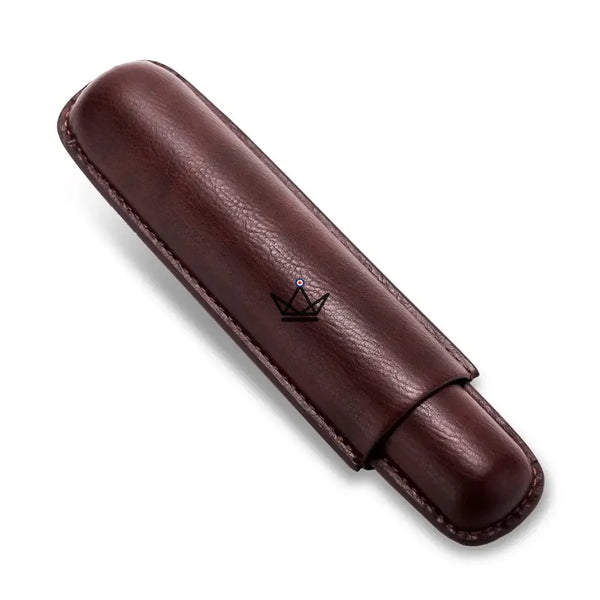 Étui à cigare individuel en cuir de vachette télescopique - SOLITAIRE - ["maj-desc","maj-filtre"] - etui cigare - Cadeau, Noël, Anniversaire, Original, Fête des pères, fête des mères - Atelier Atypique