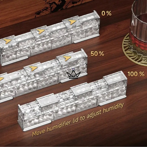 Zigarrenbefeuchter – Linear Crystal Duo (2er-Set)