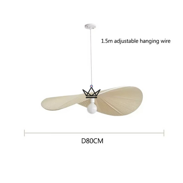 Suspension Verti Wabi — lustre design 60 & 80 cm | Blanc,  Beige, Lin