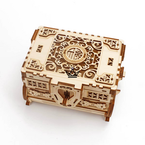 Puzzle 3D bois coffre à trésor à secret sur pieds - ARCANE - ["maj-filtre","Objets Scientifiques"] - Objets Scientifiques - Cadeau, Noël, Anniversaire, Original, Fête des pères, fête des mères - Atelier Atypique