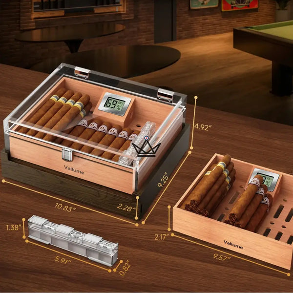 Aerion Vault Luxury Cigar Humidor – Elegance and Transparency