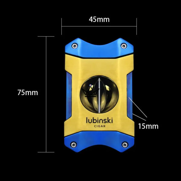 V-förmiger Zigarrenschneider - Azzurro Edition