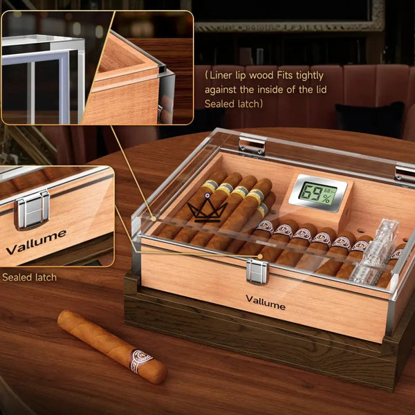 Aerion Vault Luxury Cigar Humidor – Elegance and Transparency