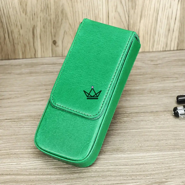 CONTACTS FAMILY Genuine Leather 3 Slots Pen Case With Removable Pen Tray Holder Pencil Case Men Woman Girls Office School Pouch - ["maj-filtre"] -  - Cadeau, Noël, Anniversaire, Original, Fête des pères, fête des mères - Atelier Atypique