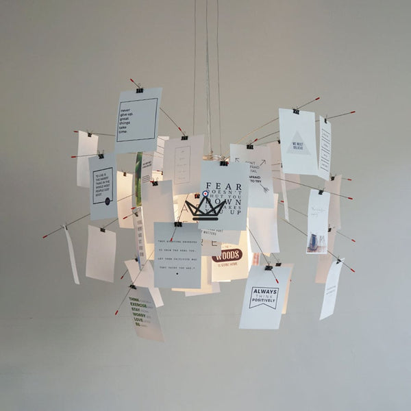 Lustre suspension Luminaire - Zettel Style Mémosphère -  - luminaire - Cadeau, Noël, Anniversaire, Original - Atelier Atypique