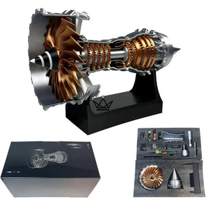 Maquette réacteur d'avion turbofan en coupe, kit 3D - AEROS - ["maj-filtre","Objets Scientifiques"] - Objets Scientifiques - Cadeau, Noël, Anniversaire, Original, Fête des pères, fête des mères - Atelier Atypique
