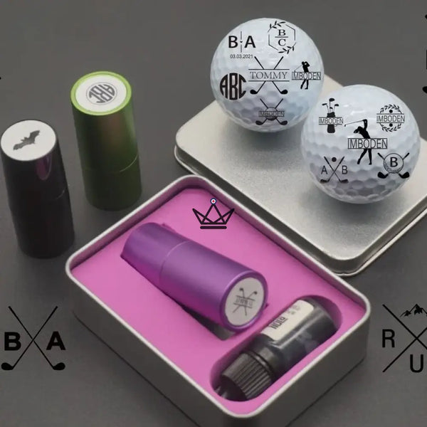 Tampon pour balles de golf personnalisable, monogramme ou logo — PAR – 10/12