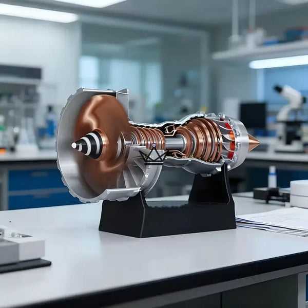 Doorsnede-model van een turbofan-vliegtuigmotor, 3D-kit - AEROS