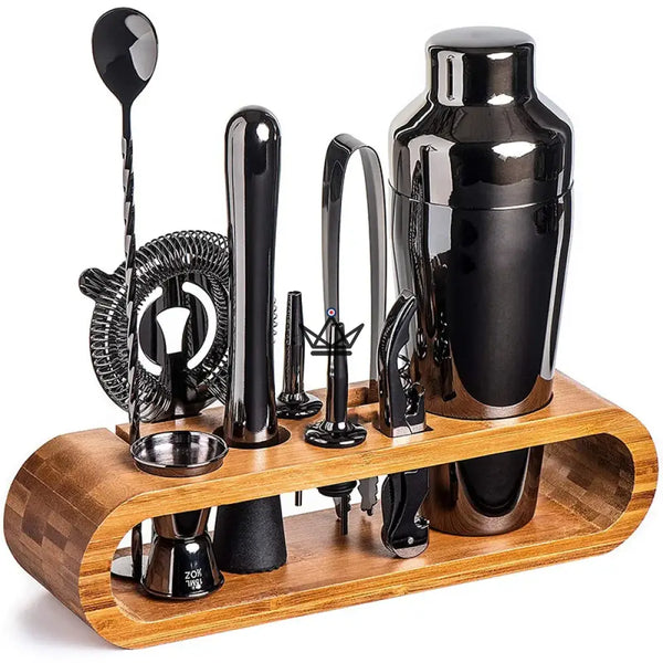 Kit de bar 10 pièces sur présentoir en bambou - MIXOLOGUE
