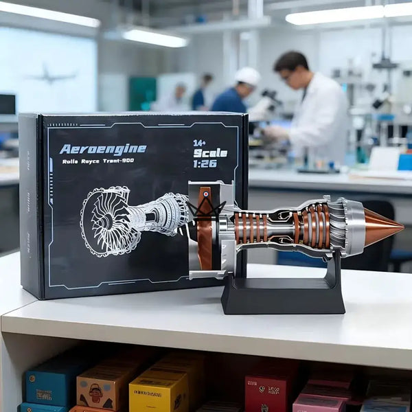 Doorsnede-model van een turbofan-vliegtuigmotor, 3D-kit - AEROS