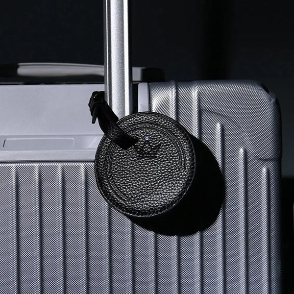 Étiquette Bagage Cuir personnalisable – Voyageur Crest