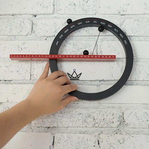 Ronde magnetische eeuwigdurende wandkalender met balletjes - CALENDA