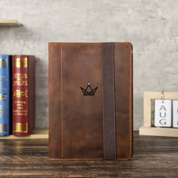 Organiseur A5 en Cuir personnalisable  — VOYAGEUR Agenda