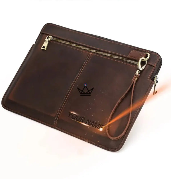 Housse en cuir personnalisable pour MacBook AIR & PRO - Voyageur Centurion