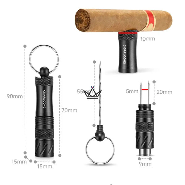 Perce-cigare porte-clés 3-en-1 avec aiguille cachée — VIGIE – 4/20