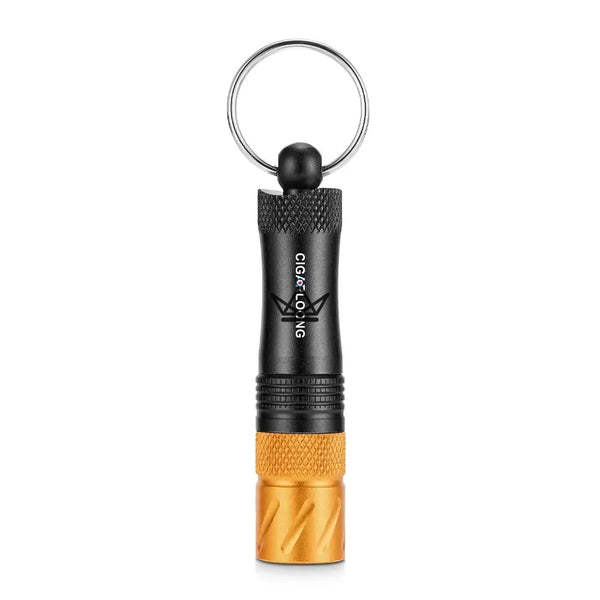Perce-cigare porte-clés 3-en-1 avec aiguille cachée — VIGIE, Noir et or