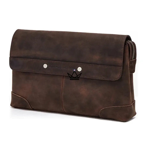 Aanpasbare lederen organizer-etui voor iPad mini met handgreep — MANUSCRIT Voyageur, Default Title