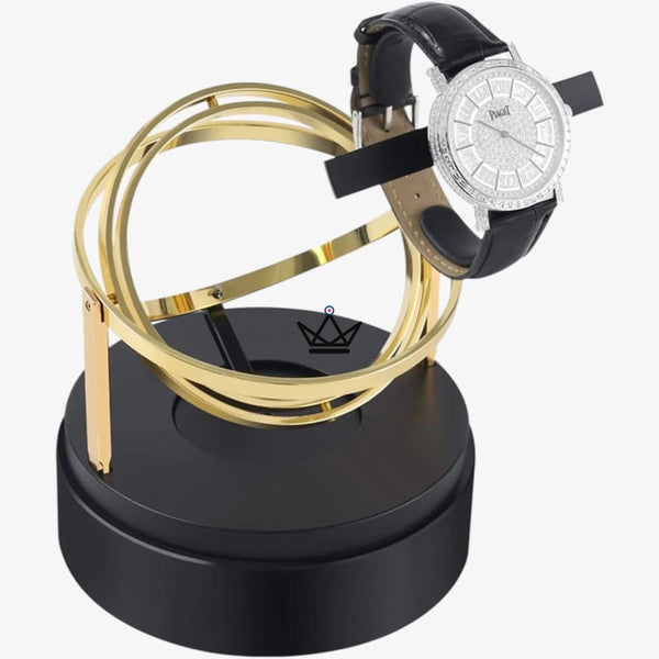 Horlogewinder voor 1 horloge onder stolp met gyroscopische ringen - ASTROLABE