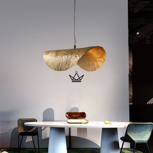 Lustre Suspension Feuille Lotus en Cuivre - Brass Goldyz - ["maj-filtre"] - luminaire - Cadeau, Noël, Anniversaire, Original, Fête des pères, fête des mères - Atelier Atypique