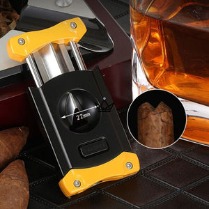 Coupe-cigare Luxuriant — Coupe en V & Poinçon Intégré, Alliage Premium, 3 Coloris | Écrin Cadeau Cigare Inclus - ["maj-filtre"] - coupe cigare - Cadeau, Noël, Anniversaire, Original, Fête des pères, fête des mères - Atelier Atypique
