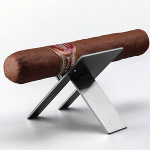Porte-cigare SPLIT — acier inoxydable brossé, pliable | Noir & Argent - ["maj-filtre"] - Cendrier - Cadeau, Noël, Anniversaire, Original, Fête des pères, fête des mères - Atelier Atypique